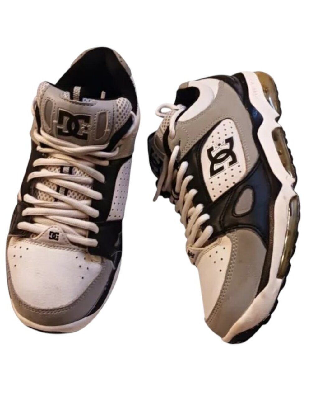 DC Versaflex 2 Skate Shoes Grey/White/Black Chunky Y2K Mens 9